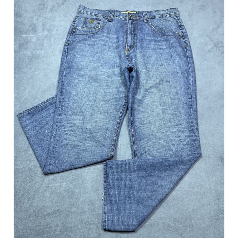 VINTAGE Rocawear Jeans Mens 40x34 Straight Leg Baggy World Map Embroidery Y2K